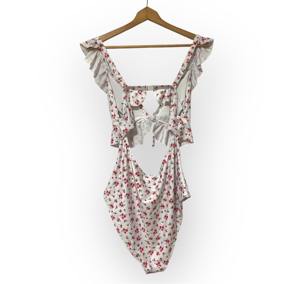 ASOS Peak & Beau Floral Cut-Out Swimsuit - Picture 10 of 12